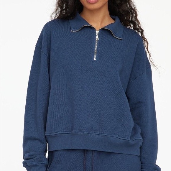 Lacausa Cosmo Zip Up Sweatshirt Navy M - Picture 2 of 6